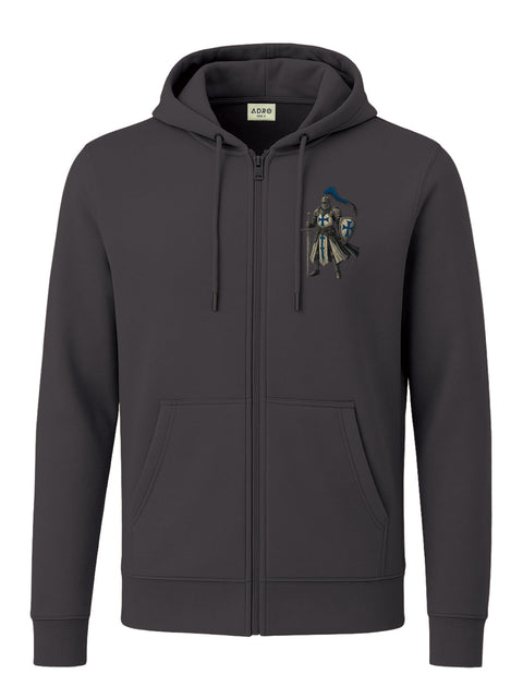 Adro Men’s Regular Fit Zip-Up Hoodie for man | 320 GSM Cotton Poly Fleece Zipper Sweatshirt with Soft Fabric & Printed Hoodies