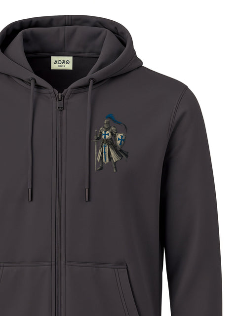 Adro Men’s Regular Fit Zip-Up Hoodie for man | 320 GSM Cotton Poly Fleece Zipper Sweatshirt with Soft Fabric & Printed Hoodies