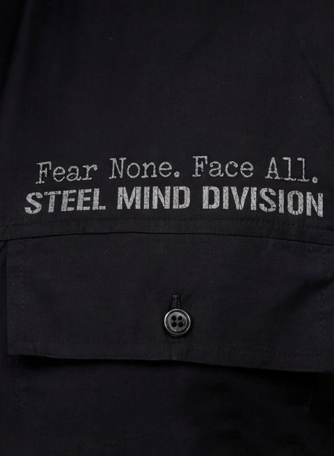 Adro Mens Cotton Twill Cargo Shirt Black| Stylish Outdoor Travel Shirt