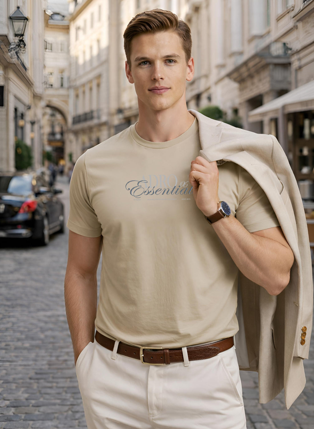 Adro Printed T Shirt for Men | 180 GSM Cotton Lycra | Regular Fit Printed T-Shirt | Soft Breathable Fabric | Tshirts for men | Graphic Print Tee