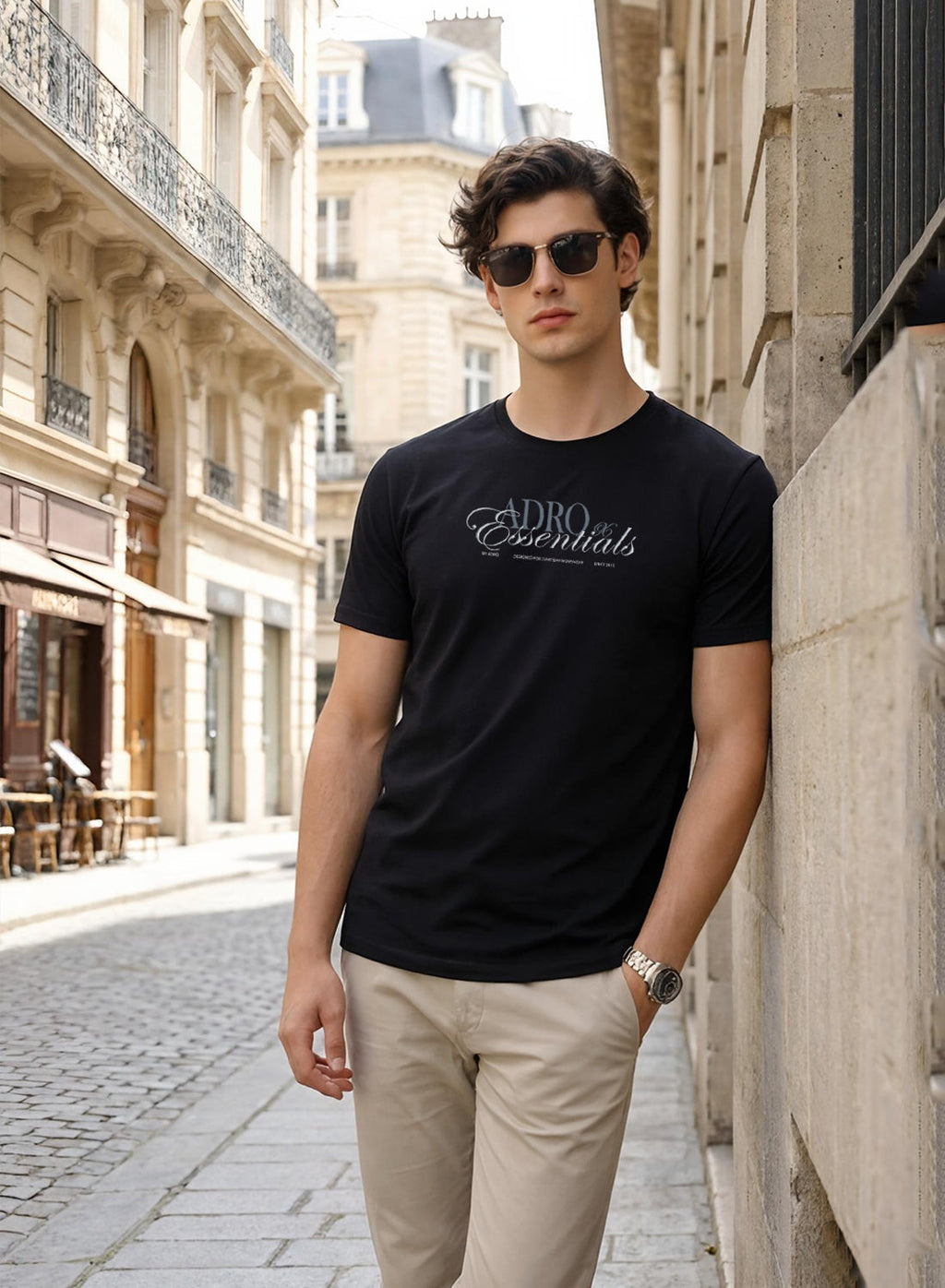 Adro Printed T Shirt for Men | 180 GSM Cotton Lycra | Regular Fit Printed T-Shirt | Soft Breathable Fabric | Tshirts for men | Graphic Print Tee