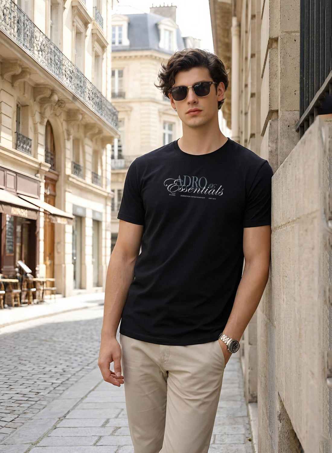 Adro Printed T Shirt for Men | 180 GSM Cotton Lycra | Regular Fit Printed T-Shirt | Soft Breathable Fabric | Tshirts for men | Graphic Print Tee