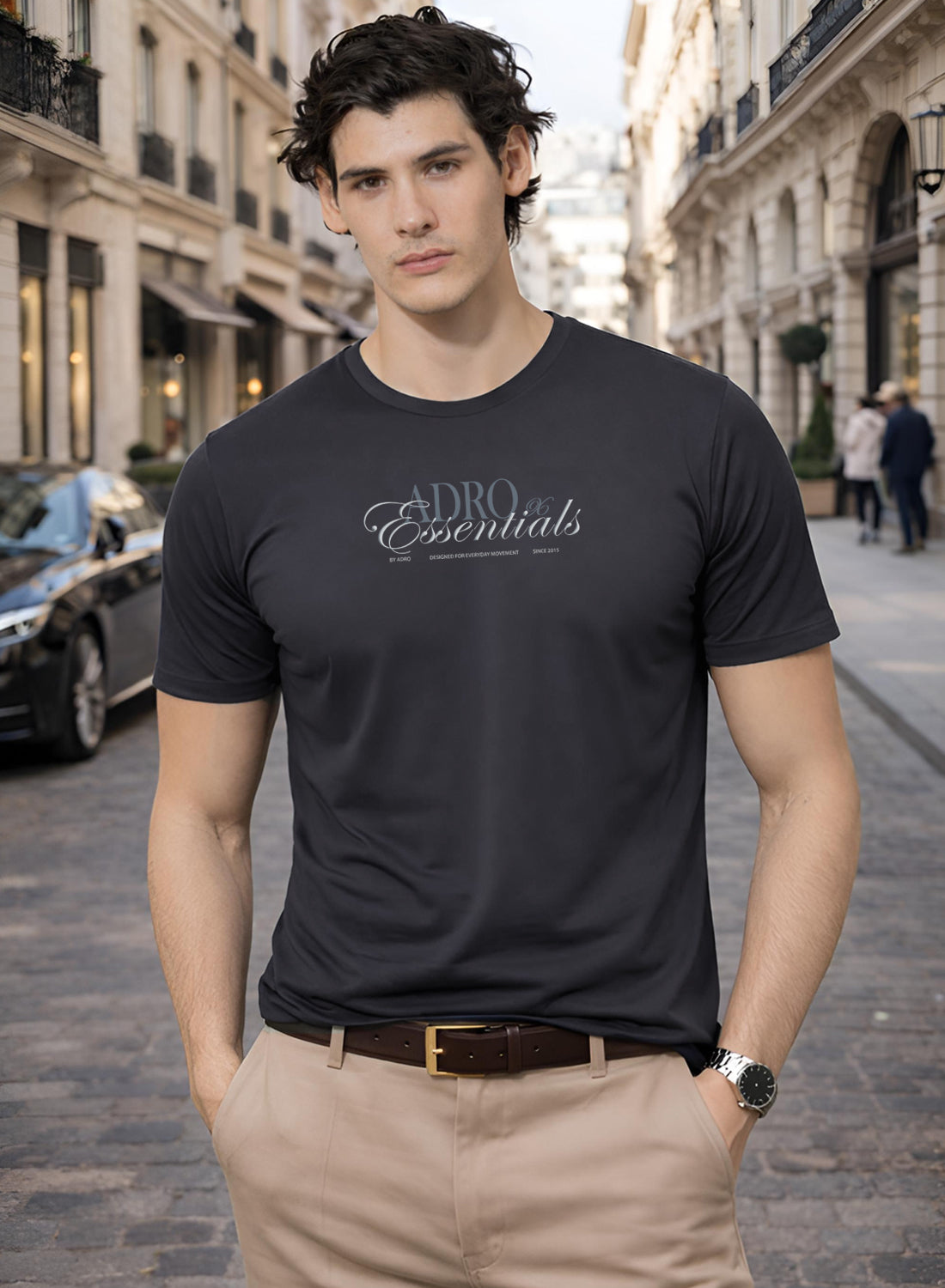 Adro Printed T Shirt for Men | 180 GSM Cotton Lycra | Regular Fit Printed T-Shirt | Soft Breathable Fabric | Tshirts for men | Graphic Print Tee