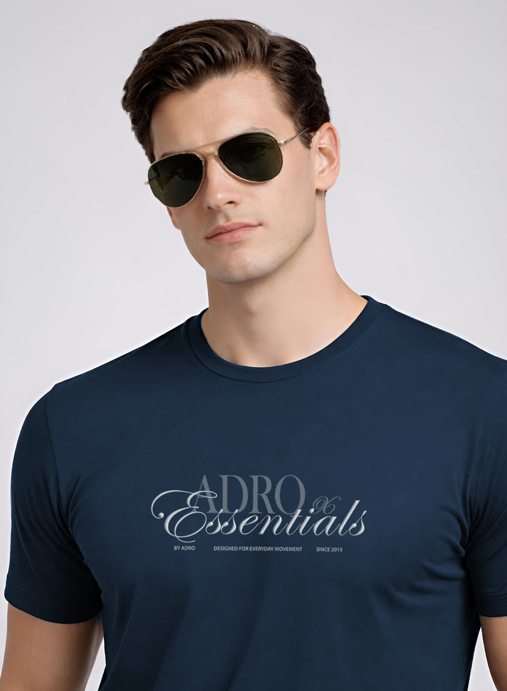 Adro Printed T Shirt for Men | 180 GSM Cotton Lycra | Regular Fit Printed T-Shirt | Soft Breathable Fabric | Tshirts for men | Graphic Print Tee