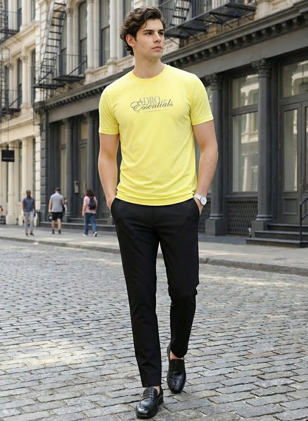 Adro Printed T Shirt for Men | 180 GSM Cotton Lycra | Regular Fit Printed T-Shirt | Soft Breathable Fabric | Tshirts for men | Graphic Print Tee