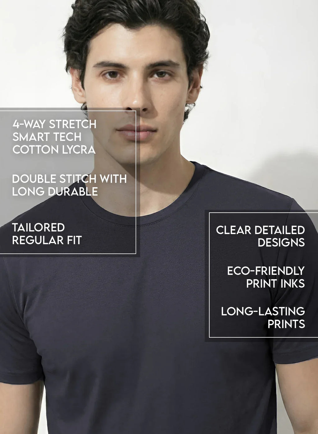 Adro Badminton Printed T-Shirt for Men | Cotton Lycra | 180 GSM Regular Fit | Sports Casual Tee | Printed Tshirt for Men| Sports Stylish T shirt