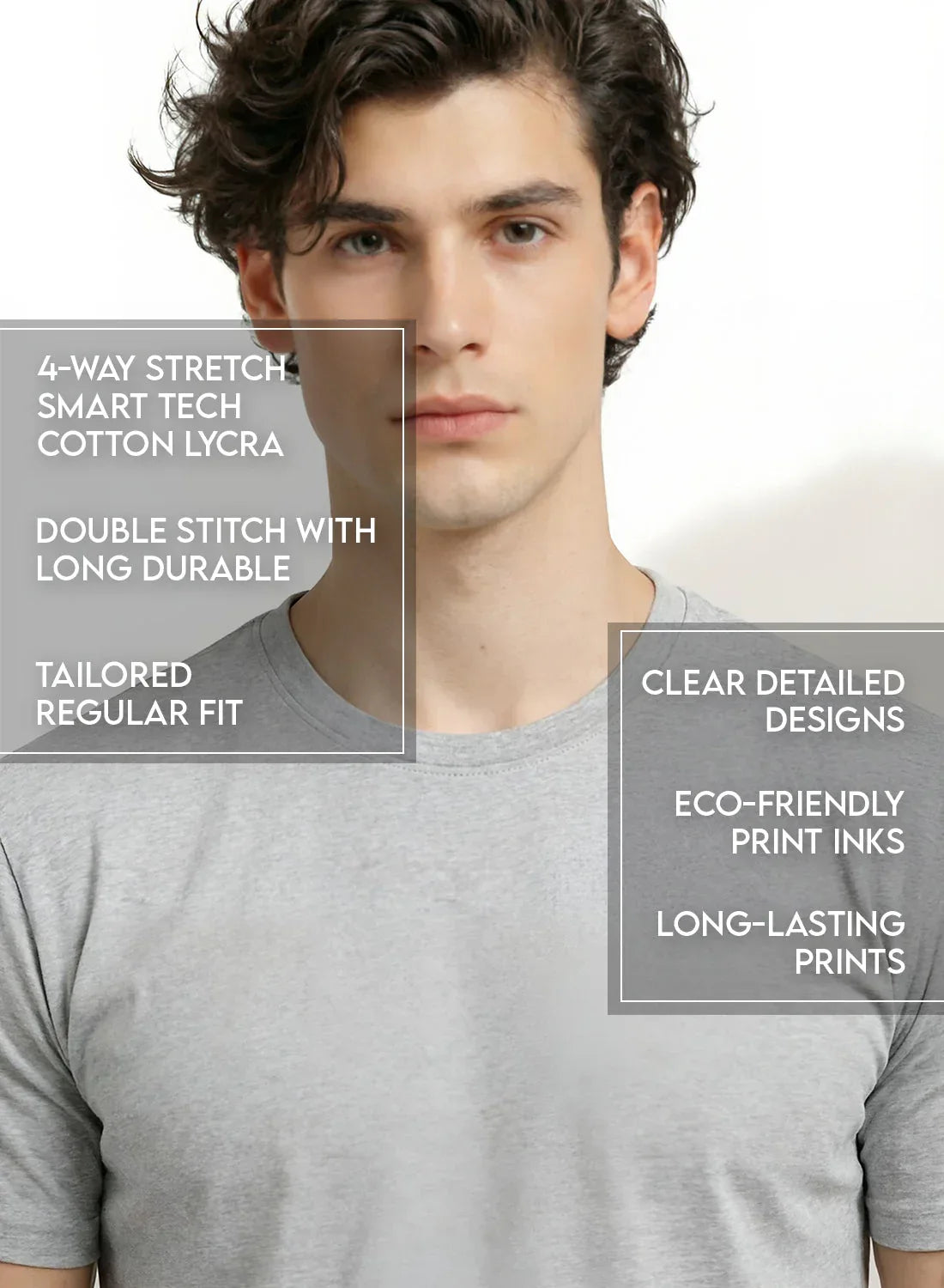 Adro Mens Badminton Graphic T-Shirt | Cotton Lycra Tshirt | 180 GSM Stretchable Crew Neck Sports Tee | Breathable Casual T shirt for Men