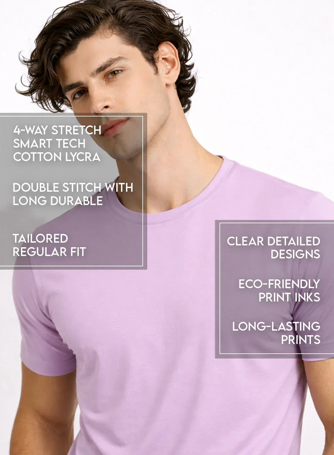 Adro Mens Badminton Graphic T-Shirt | Cotton Lycra Tshirt | 180 GSM Stretchable Crew Neck Sports Tee | Breathable Casual T shirt for Men