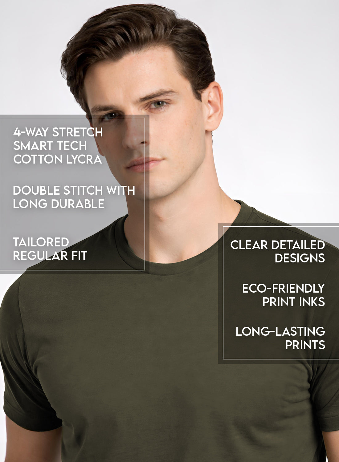 Adro Printed T Shirt for Men | 180 GSM Cotton Lycra | Regular Fit Printed T-Shirt | Soft Breathable Fabric | Tshirts for men | Graphic Print Tee