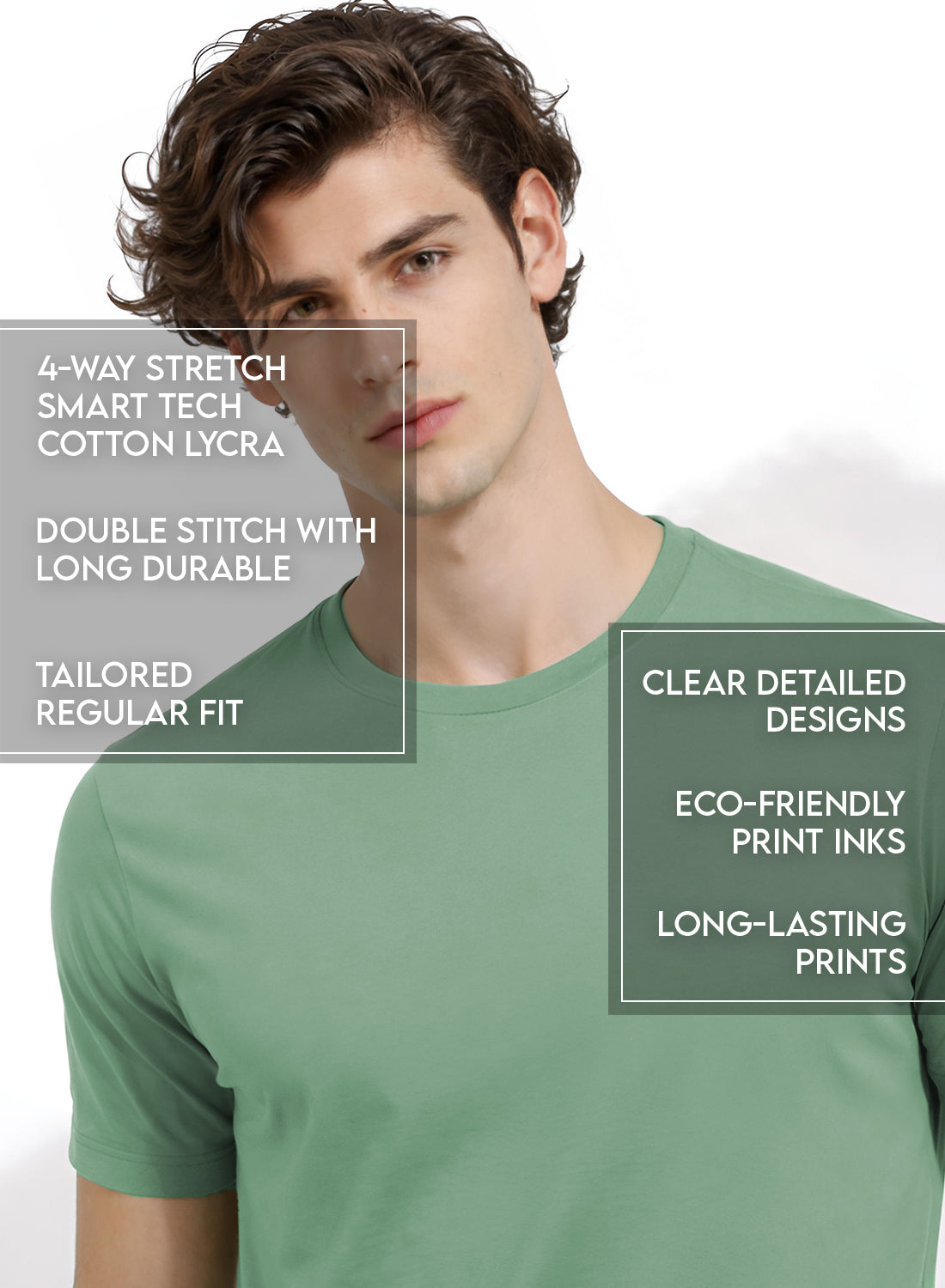 Adro Printed T Shirt for Men | 180 GSM Cotton Lycra | Regular Fit Printed T-Shirt | Soft Breathable Fabric | Tshirts for men | Graphic Print Tee