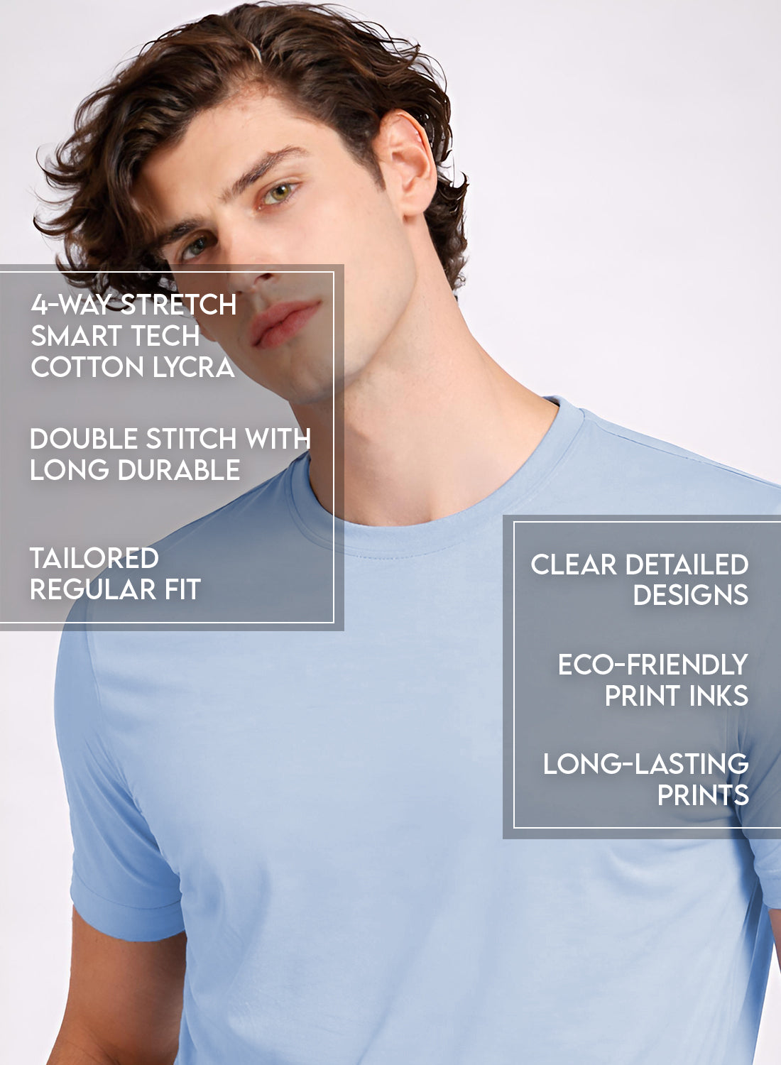 Adro Printed T Shirt for Men | 180 GSM Cotton Lycra | Regular Fit Printed T-Shirt | Soft Breathable Fabric | Tshirts for men | Graphic Print Tee