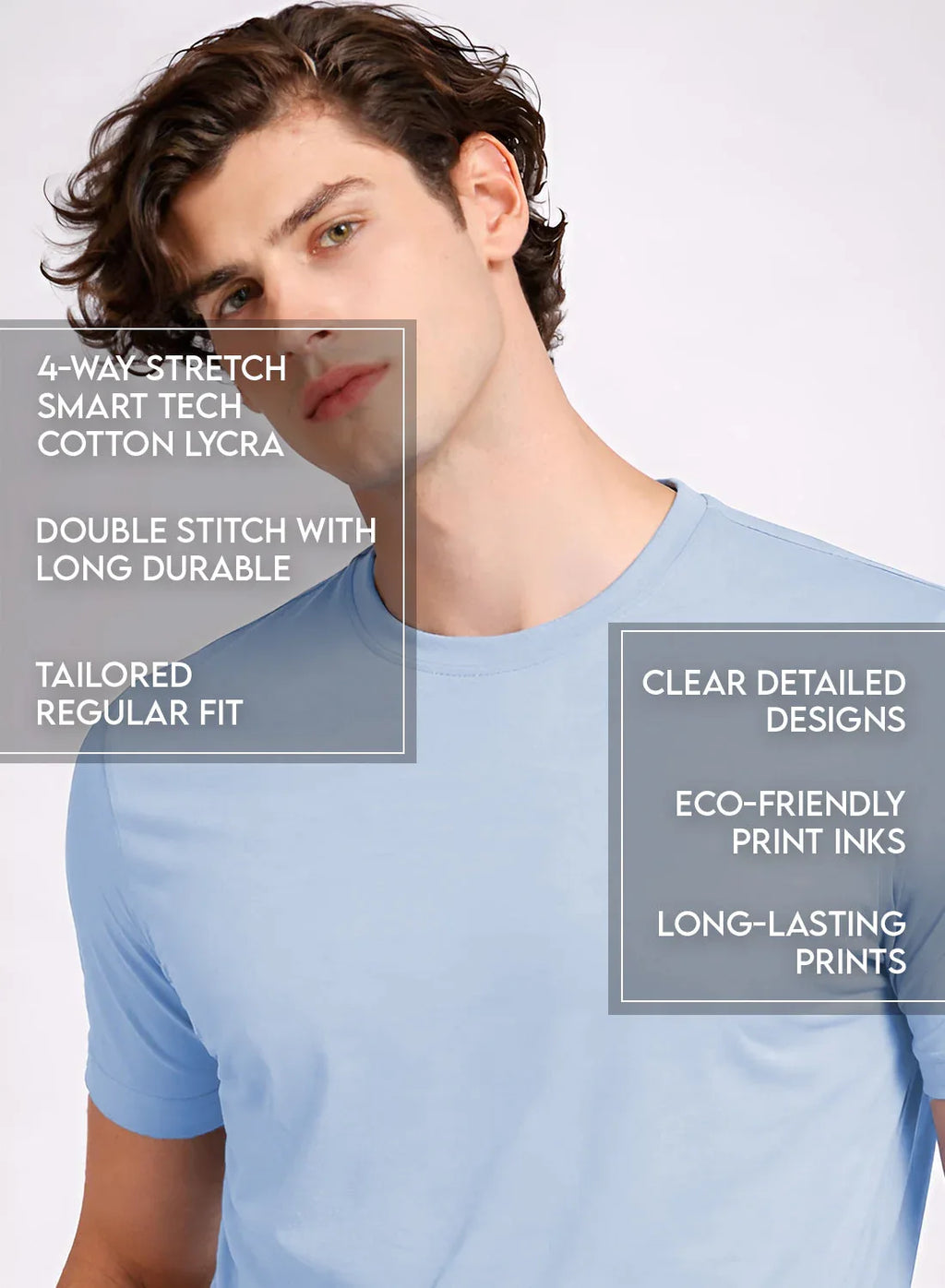 Adro Mens Badminton Graphic T-Shirt | Cotton Lycra Tshirt | 180 GSM Stretchable Crew Neck Sports Tee | Breathable Casual T shirt for Men