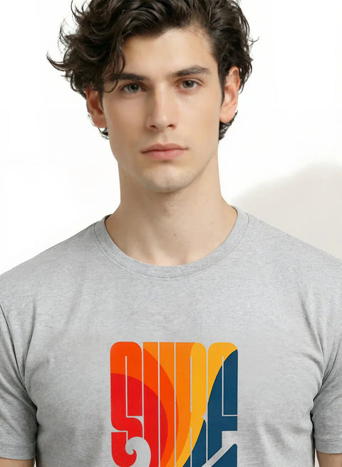 Adro Mens Printed TShirt | 180 GSM Cotton Regular Fit T-shirt | Lightweight Casual T shirt for Travel, Work From Home & Weekends