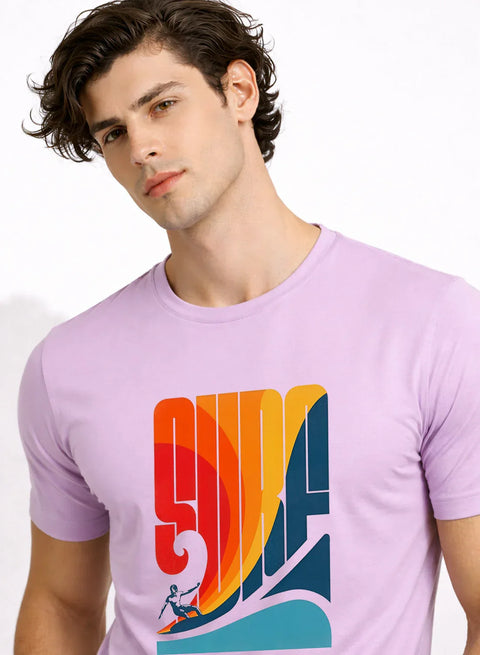 Adro Mens Printed TShirt | 180 GSM Cotton Regular Fit T-shirt | Lightweight Casual T shirt for Travel, Work From Home & Weekends