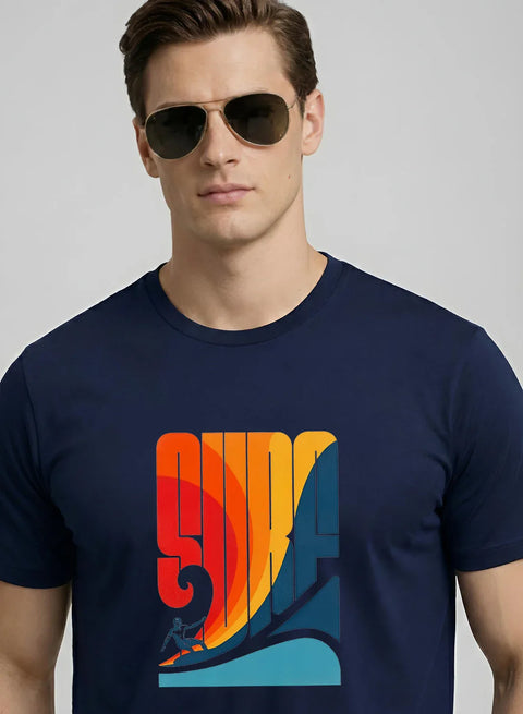 Adro Mens Printed TShirt | 180 GSM Cotton Regular Fit T-shirt | Lightweight Casual T shirt for Travel, Work From Home & Weekends