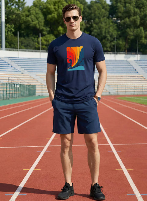 Adro Mens Printed TShirt | 180 GSM Cotton Regular Fit T-shirt | Lightweight Casual T shirt for Travel, Work From Home & Weekends