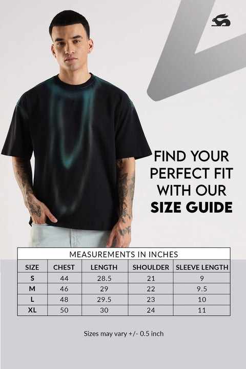 Adro Trendy Oversized Baggy Fit Drop Shoulder Tshirt in Tie & Dye Style | French Terry Cotton Heavy Fabric Crew Neck T Shirt for Men