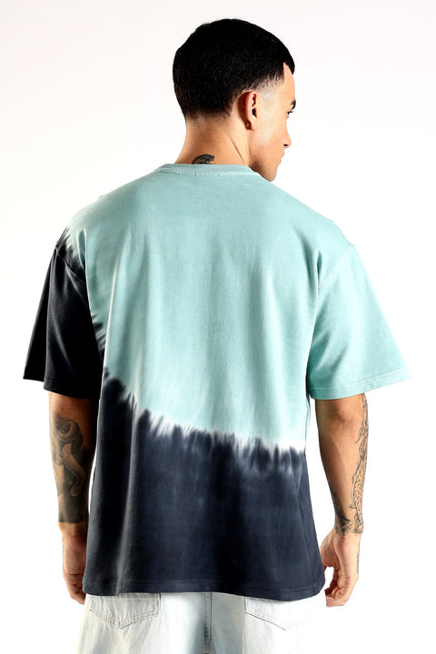 Adro Trendy Oversized Baggy Fit Drop Shoulder Tshirt in Tie & Dye Style | French Terry Cotton Heavy Fabric Crew Neck T Shirt for Men