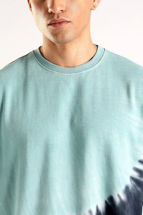 Adro Trendy Oversized Baggy Fit Drop Shoulder Tshirt in Tie & Dye Style | French Terry Cotton Heavy Fabric Crew Neck T Shirt for Men