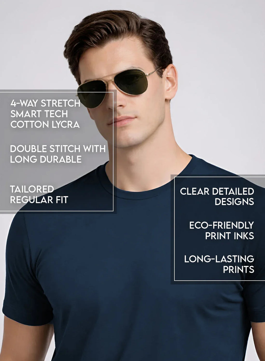 Adro Tennis Printed T-Shirt for Men | Cotton Lycra | 180 GSM Regular Fit | Sports Casual Tee | Printed Tshirt for Men| Sports Stylish T shirt