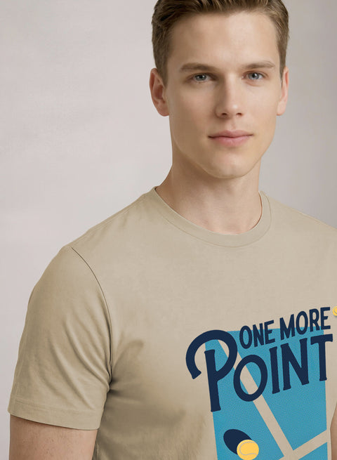 Adro Tennis Printed T-Shirt for Men | Cotton Lycra | 180 GSM Regular Fit | Sports Casual Tee | Printed Tshirt for Men| Sports Stylish T shirt