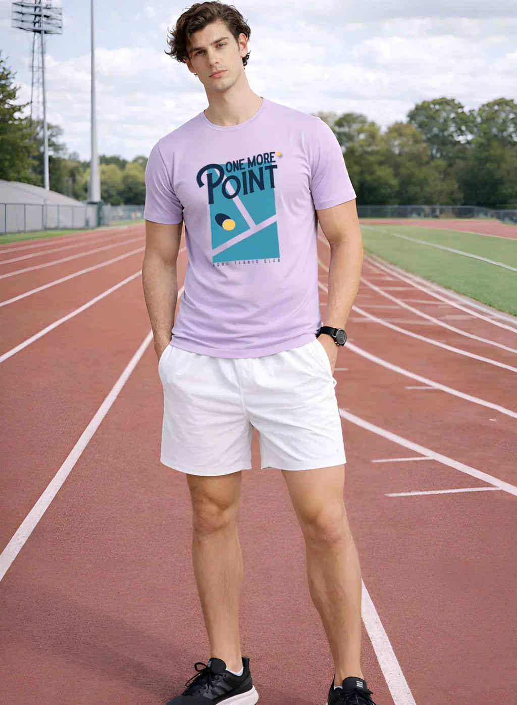 Adro Tennis Printed T-Shirt for Men | Cotton Lycra | 180 GSM Regular Fit | Sports Casual Tee | Printed Tshirt for Men| Sports Stylish T shirt