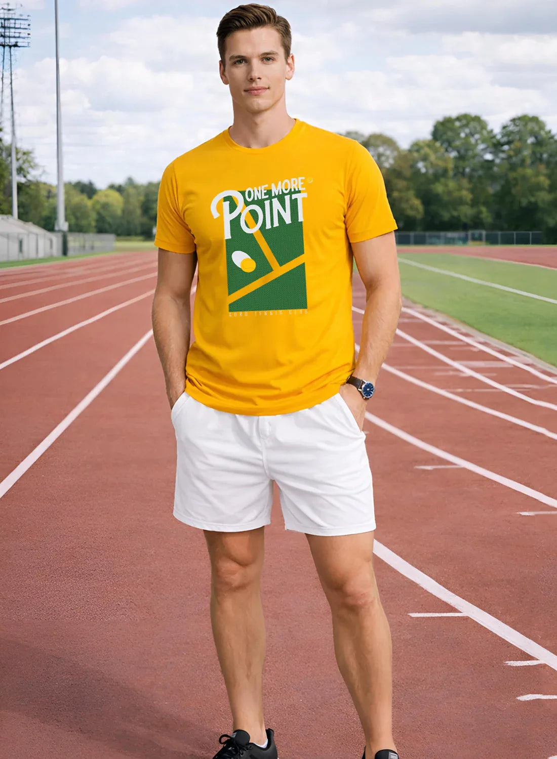 Adro Tennis Printed T-Shirt for Men | Cotton Lycra | 180 GSM Regular Fit | Sports Casual Tee | Printed Tshirt for Men| Sports Stylish T shirt