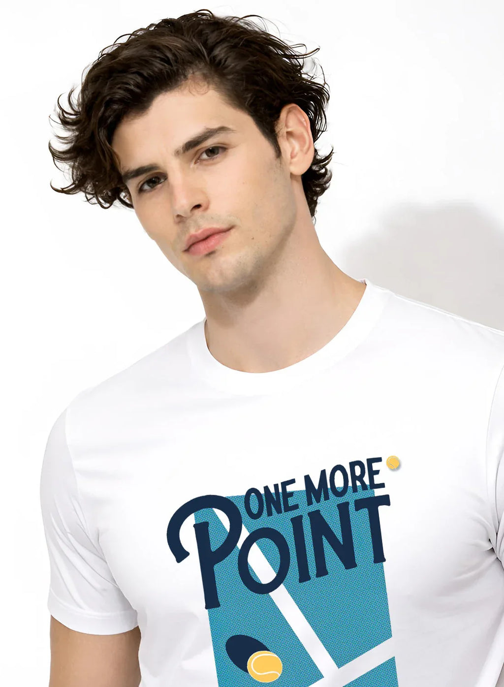 Adro Tennis Printed T-Shirt for Men | Cotton Lycra | 180 GSM Regular Fit | Sports Casual Tee | Printed Tshirt for Men| Sports Stylish T shirt