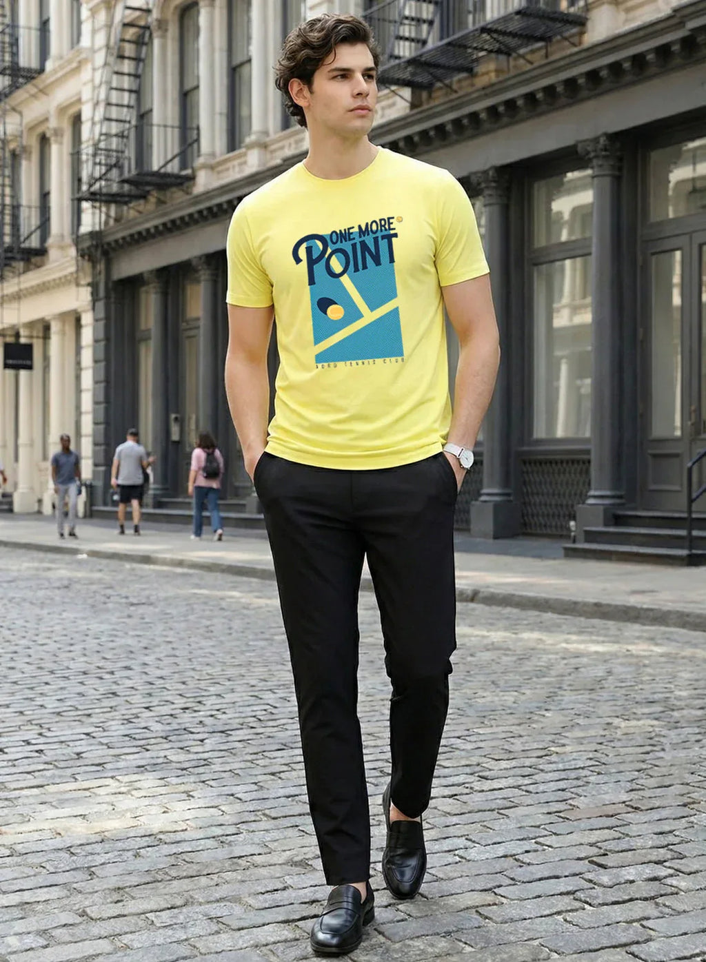 Adro Tennis Printed T-Shirt for Men | Cotton Lycra | 180 GSM Regular Fit | Sports Casual Tee | Printed Tshirt for Men| Sports Stylish T shirt