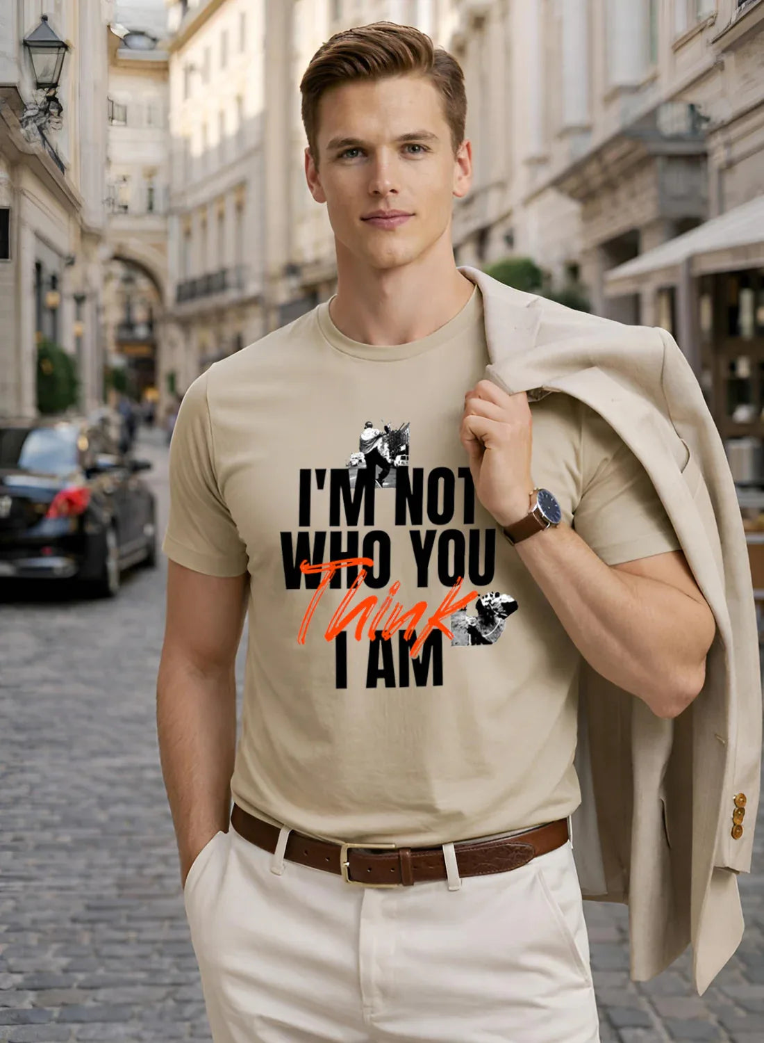 Adro Mens Printed T-Shirt | Cotton Regular Fit Streetwear Tshirt | Trendy Graphic Design Casual T shirt for College & Outings