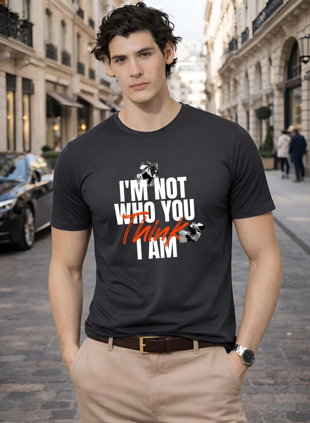 Adro Mens Printed T-Shirt | Cotton Regular Fit Streetwear Tshirt | Trendy Graphic Design Casual T shirt for College & Outings