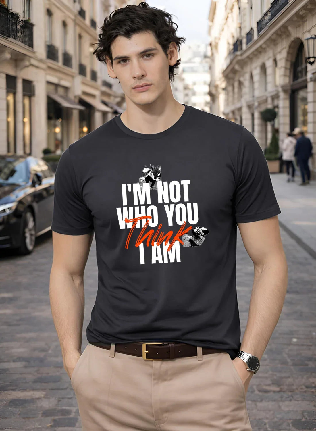 Adro Mens Printed T-Shirt | Cotton Regular Fit Streetwear Tshirt | Trendy Graphic Design Casual T shirt for College & Outings