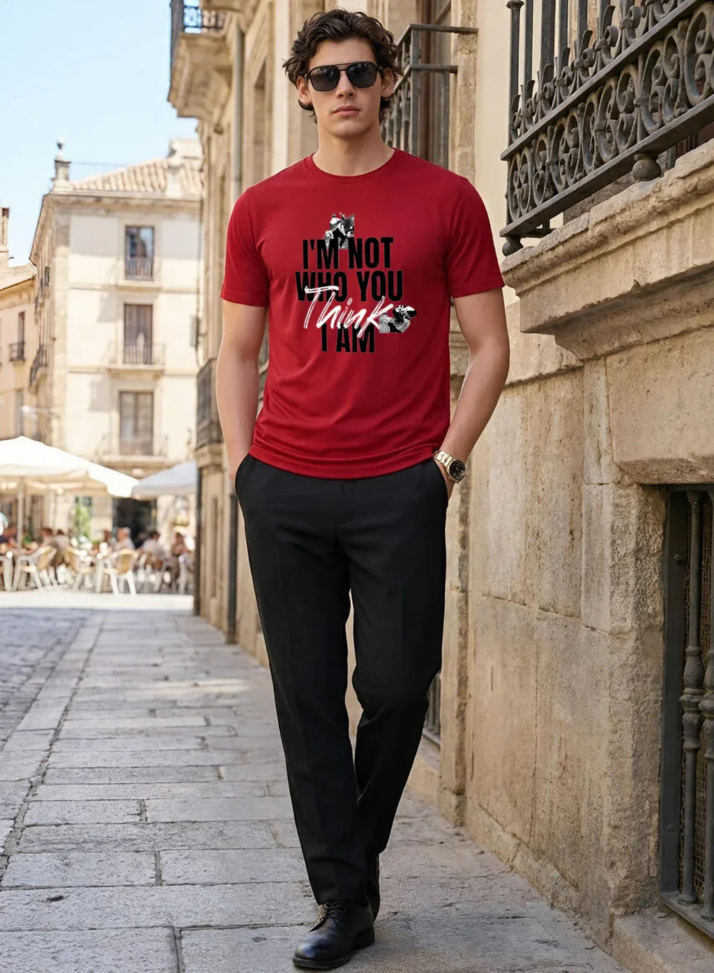 Adro Mens Printed T-Shirt | Cotton Regular Fit Streetwear Tshirt | Trendy Graphic Design Casual T shirt for College & Outings