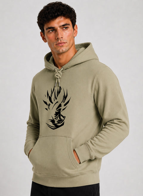 ADRO Men's Flame Graphic Pullover Hoodie | 320 GSM Cotton Fleece | Regular Fit Hoodie | Winter Casual Streetwear