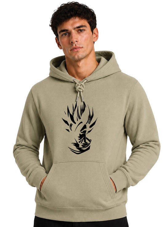 ADRO Men's Flame Graphic Pullover Hoodie | 320 GSM Cotton Fleece | Regular Fit Hoodie | Winter Casual Streetwear