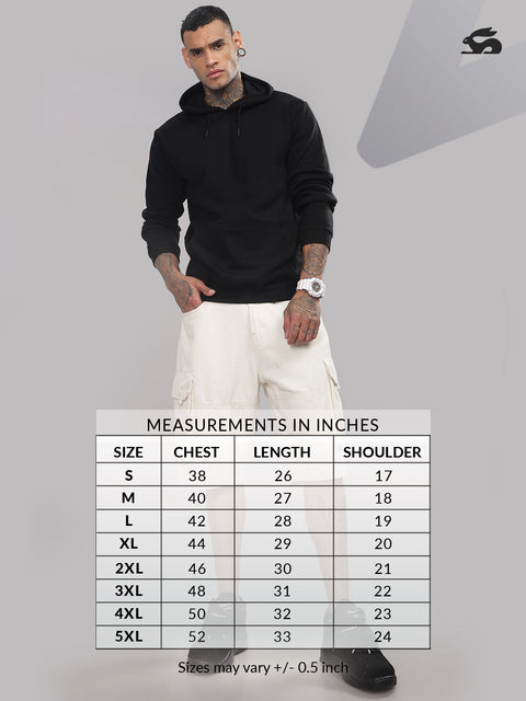 Adro Men’s Cotton Fleece Hoodie | 320 GSM | Soft Feel Streetwear