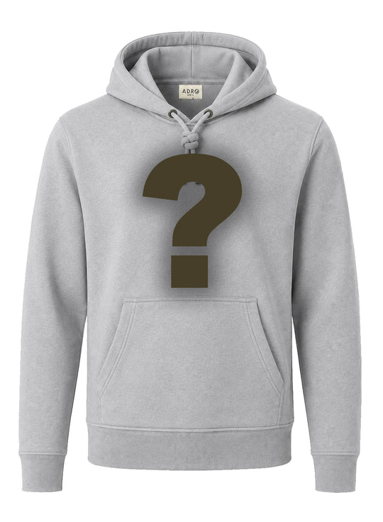 ADRO Men's Mystery Hoodie | 320 GSM Cotton-Blend Fleece | Grey
