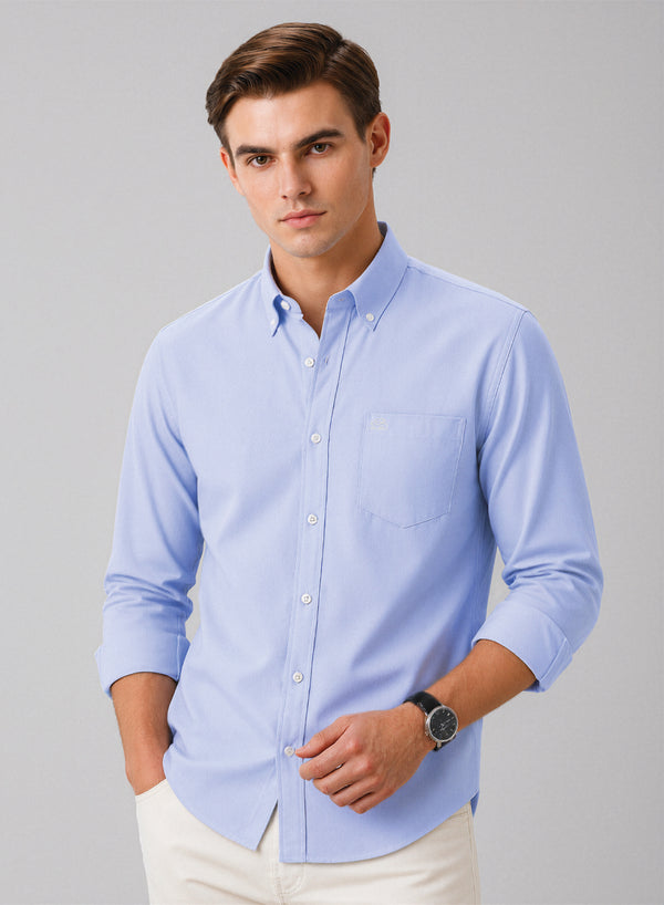 ADRO Premium Oxford Cotton Casual Shirt – Ice-Blue