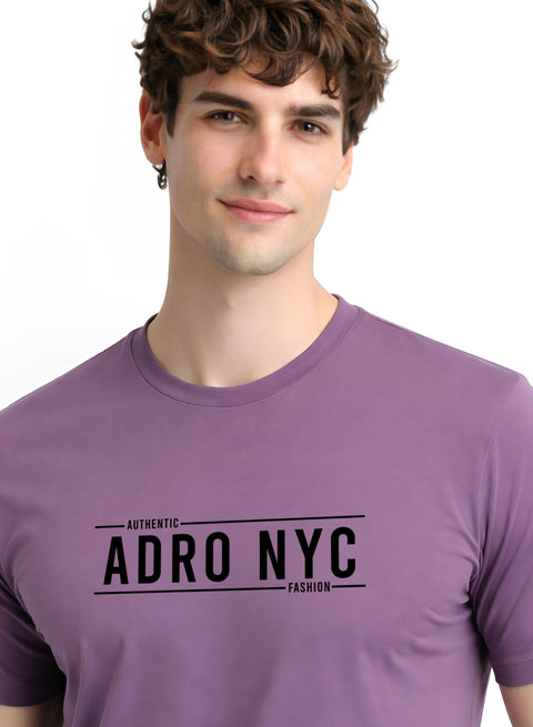 Adro Mens Branded Logo Printed T-Shirt | Typography Print 100% Cotton T shirt | Stylish Tee Summer Regular Fit Graphic Tshirt