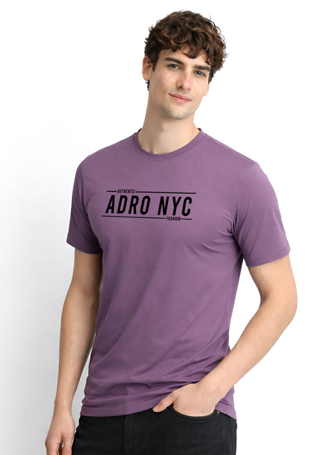 Adro Mens Branded Logo Printed T-Shirt | Typography Print 100% Cotton T shirt | Stylish Tee Summer Regular Fit Graphic Tshirt