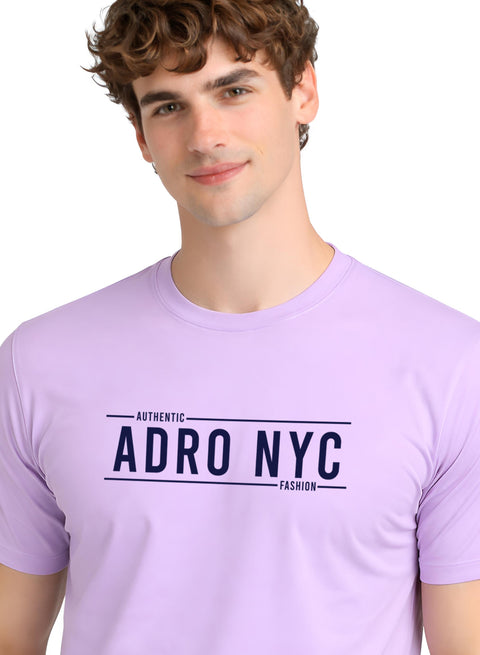 Adro Mens Branded Logo Printed T-Shirt | Typography Print 100% Cotton T shirt | Stylish Tee Summer Regular Fit Graphic Tshirt