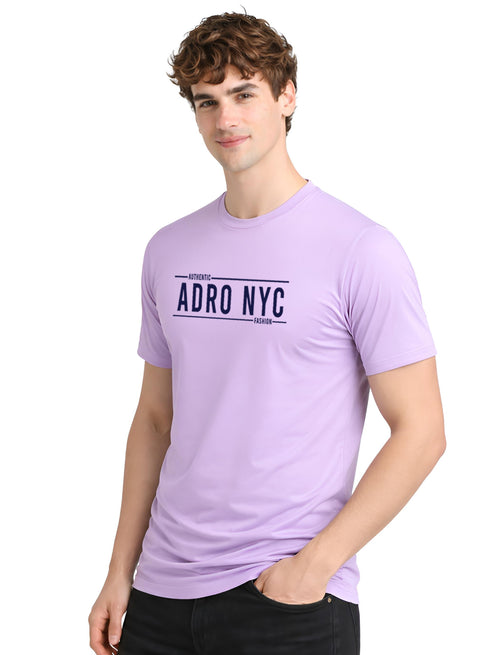 Adro Mens Branded Logo Printed T-Shirt | Typography Print 100% Cotton T shirt | Stylish Tee Summer Regular Fit Graphic Tshirt