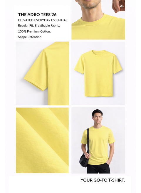 Men’s Cotton T-Shirt Combo Pack of 3 | Regular Fit | ADRO Basics