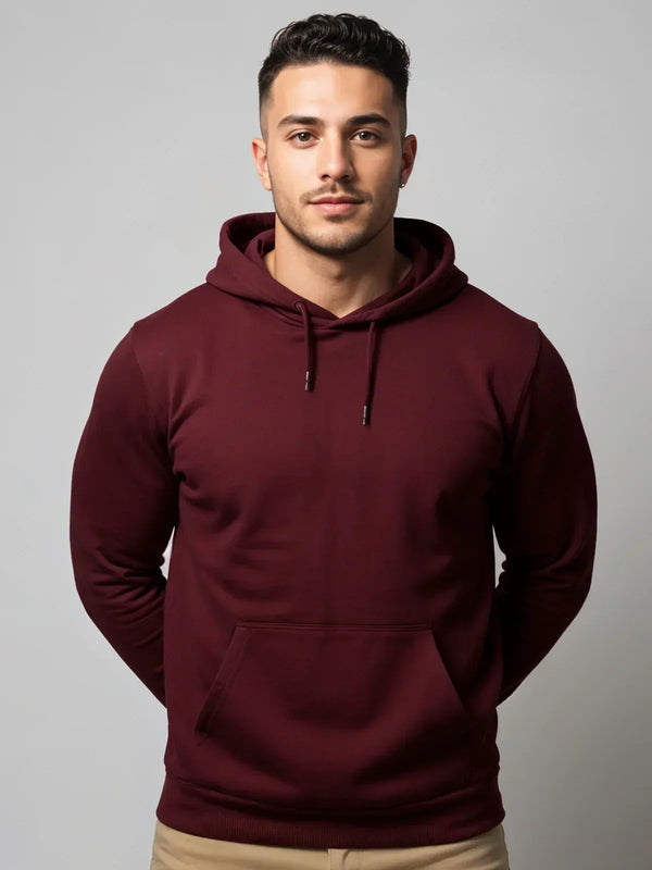 Adro Men’s Cotton Fleece Hoodie | 320 GSM | Soft Feel Streetwear