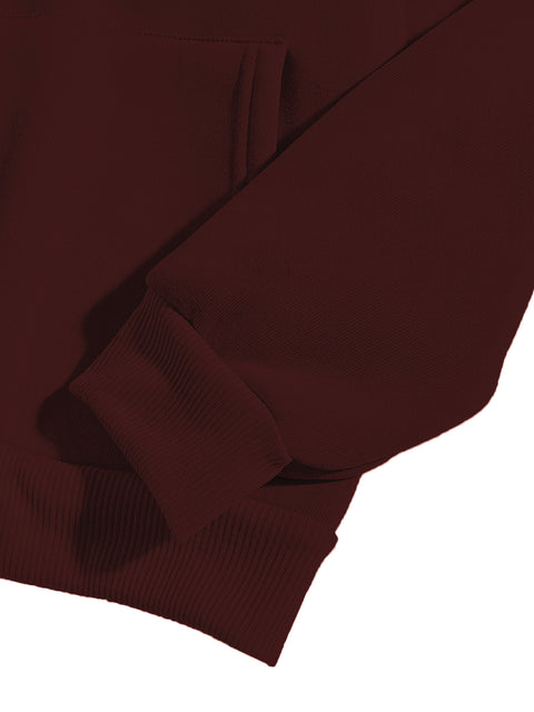 ADRO Men's ADRO Minimal Typography Hoodie | 320 GSM 85% Cotton 15% Polyester Fleece | Regular Fit Hoodie | Winter Casual Streetwear