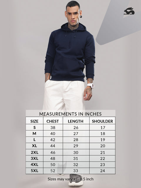 Adro Men’s Cotton Fleece Hoodie | 320 GSM | Soft Feel Streetwear