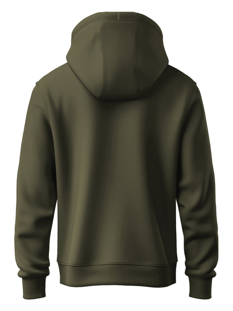 ADRO Men's ADRO Minimal Typography Hoodie | 320 GSM 85% Cotton 15% Polyester Fleece | Regular Fit Hoodie | Winter Casual Streetwear