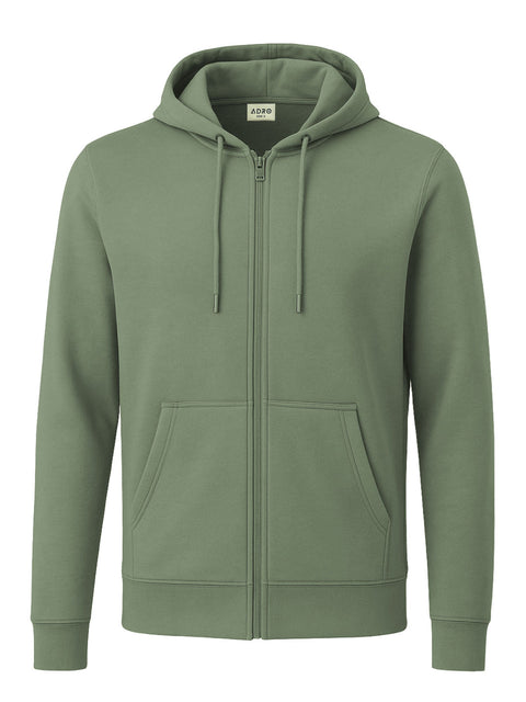 Adro Men’s Regular Fit Zip-Up Hoodie for man | 320 GSM Cotton Poly Fleece Zipper Sweatshirt with Soft Fabric & Printed Hoodies