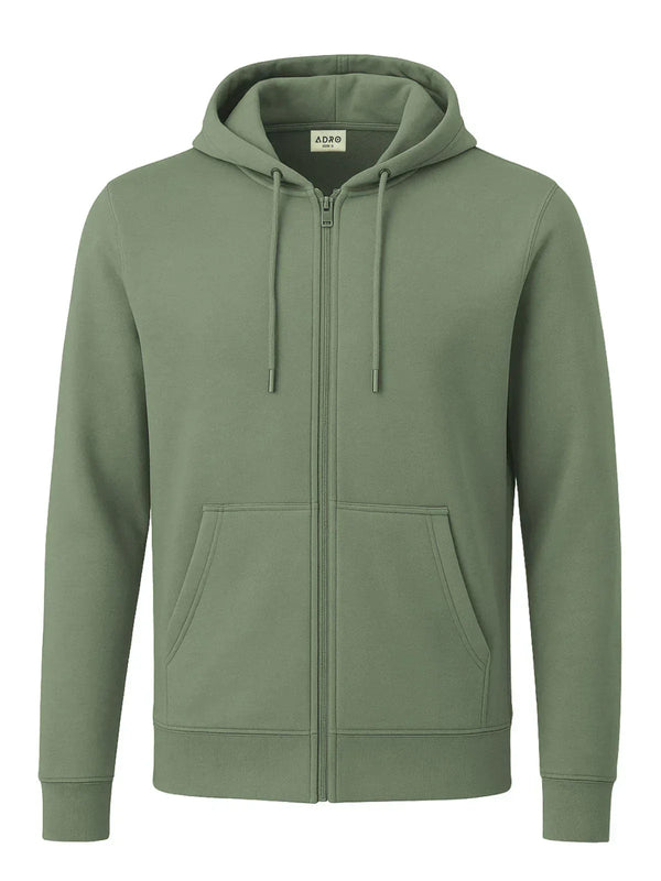 Adro Men’s Zipper Hoodie | Soft Fleece | Casual Streetwear