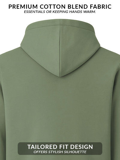Adro Men’s Regular Fit Zip-Up Hoodie for man | 320 GSM Cotton Poly Fleece Zipper Sweatshirt with Soft Fabric & Printed Hoodies